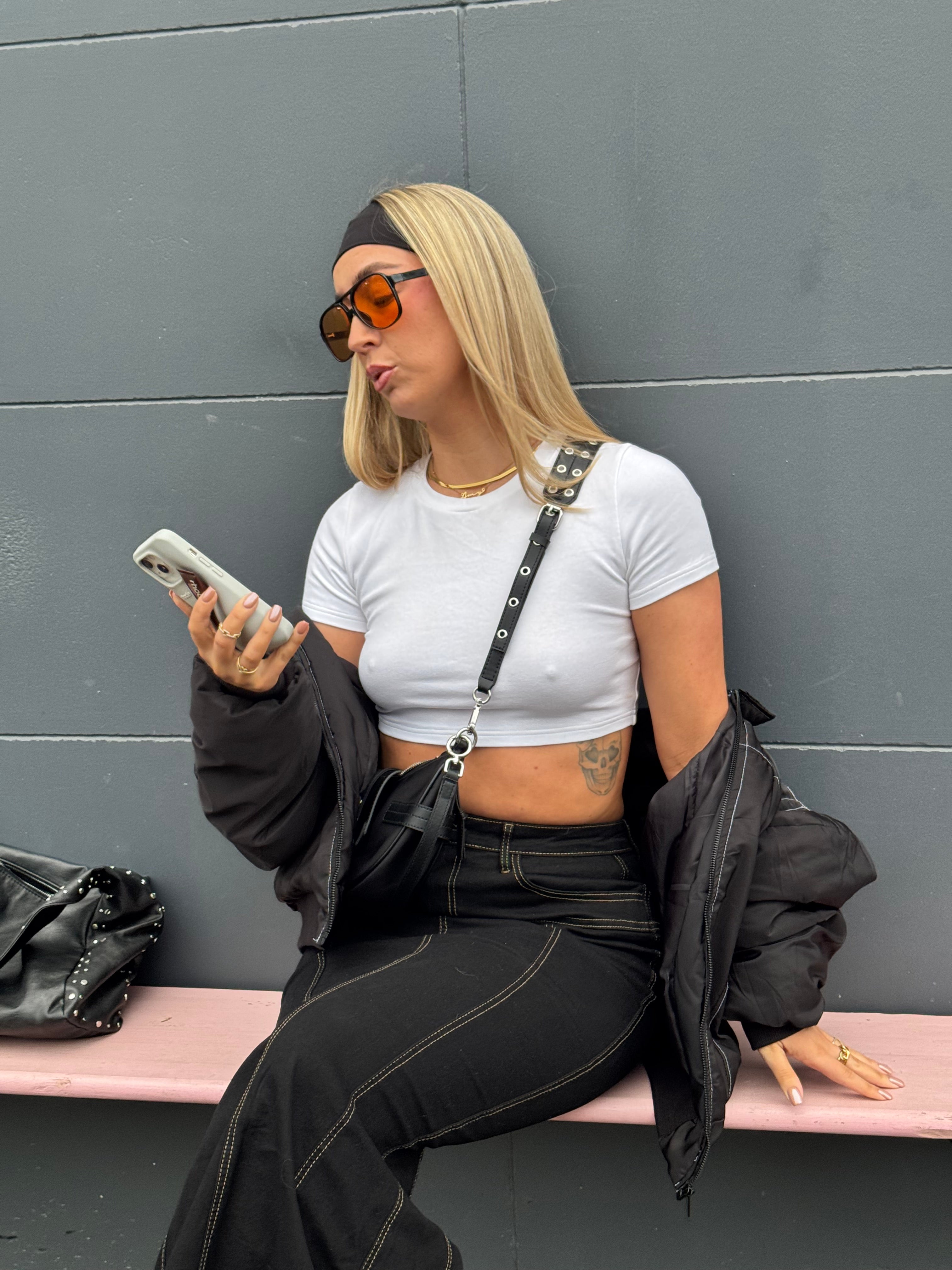 Not your Basic B*tch - Premium Cropped T-Shirt